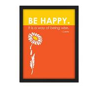Wee Blue Coo Colette Be Happy Way Of Being Wise Artwork Framed Wall Art Print 18X24 Inch