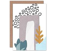 Wee Blue Coo Collage Abstract Under The Sea Greeting Card With Envelope Inside Premium Quality