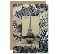 Wee Blue Coo COLLAGE POSTCARDS PARIS FRANCE EIFFEL TOWER ANTIQUE GREETINGS CARD