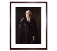 Wee Blue Coo COLLIER PORTRAIT SCIENTIST CHARLES DARWIN SMALL FRAMED ART PRINT F97X13264