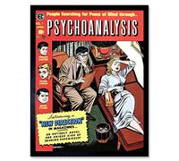 Wee Blue Coo Comic Book Cover Psychoanalysis Psychiatrist Patient Couch Mind Art Print Framed Poster Wall Decor 12X16 Inch