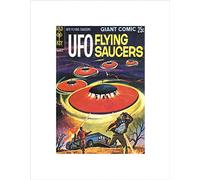 Wee Blue Coo Comic Book Cover Ufo Flying Saucers Alien Sci Fi Wall Art Print