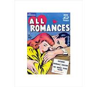 Wee Blue Coo Comic Book Super Hero Cover All Romances 03 Vintage Retro Wall Art Print