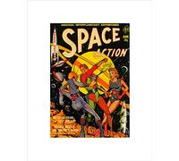 Wee Blue Coo Comic Book Super Hero Cover Space Action 2 Vintage Retro Wall Art Print