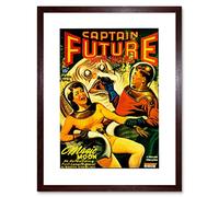 Wee Blue Coo Comic Captain Future Man Tomorrow Sci Fi Monster Picture Framed Wall Art Print