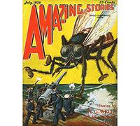 Wee Blue Coo Comic Cover Amazing Stories Wells Verne Giant Fly Art Print Poster Wall Decor 12X16 Inch