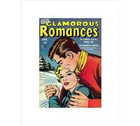 Wee Blue Coo Comic Super Hero Cover Glamorous Romances 051 Wall Art Print