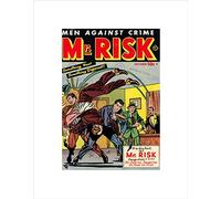 Wee Blue Coo Comic Super Hero Cover Mr Risk 007 Vintage Retro Wall Wall Art Print