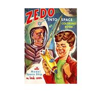 Wee Blue Coo Comic Zedo Space Malbuch Modell Schiff Wandkunst Kunstdruck