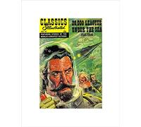 Wee Blue Coo Comics Classics Illustrated 20000 Leagues Under Sea Verne Wall Art Print