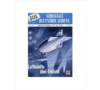 Wee Blue Coo Comics Sos Airship Over England War Zeppelin Germany Wall Art Print