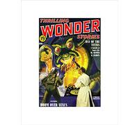 Wee Blue Coo Comics Thrilling Wonder Day Titans Laser Gun Wall Art Print