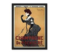 Wee Blue Coo Commercial Advert Champagne Alcohol France Large Framed Art Print Poster Wall Decor 18x24 inch