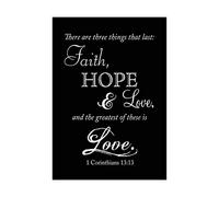 Wee Blue Coo Corinthians 13 Faith Hope Love Quote Bible Picture Wall Art Print