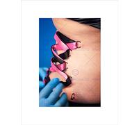 Wee Blue Coo Corset Piercing Ribbon Fetish Art Picture Wall Art Print