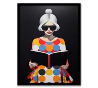 Wee Blue Coo Creative Scholar Book Lovers Fun Bright Artwork Framed Wall Art Print A4