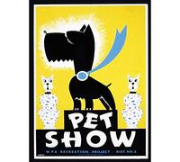 Wee Blue Coo Cultural Advert Pet Show Dog USA Rosette First Prize Vintage Art Print Poster Wall Decor 12X16 Inch