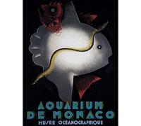 Wee Blue Coo Cultural Museum Aquarium Fish Monaco France Vintage Advertising Art Print Poster Wall Decor 12X16 Inch