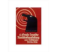 Wee Blue Coo Cultural Radio Germany Eagle Berlin Vintage Advert Wall Art Print