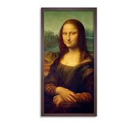 Wee Blue Coo Da Vinci Mona Lisa Detail Long Panel Framed Wall Art Print