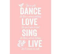 Wee Blue Coo Dance Love Sing Live Blush Art Print Poster Wall Decor 12X16 Inch