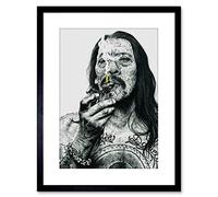 Wee Blue Coo DANNY TREJO INKED IKONS FRAMED ART PRINT BY W.MAGUIRE F97X12468