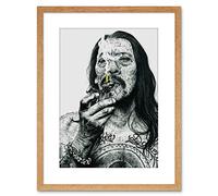 Wee Blue Coo DANNY TREJO INKED IKONS FRAMED ART PRINT BY W.MAGUIRE F97X12468
