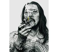 Wee Blue Coo Danny Trejo Tattoo Inked Ikons Wayne Maguire Large Wall Art Poster Print Thick Paper 18X24 Inch