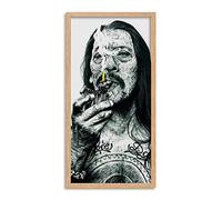 Wee Blue Coo Danny Trejo Tattoo Wayne Maguire Inked Ikons Long Panel Framed Wall Art Print