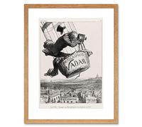 Wee Blue Coo DAUMIER FRENCH NADAR PHOTOGRAPHY BLACK FRAMED ART PRINT PICTURE MOUNT B12X5163