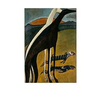 Wee Blue Coo De Souza-cardoso Greyhounds Wall Art Print