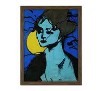 Wee Blue Coo Delanghe Priestess Of The Moon Artwork Framed Wall Art Print 18X24 Inch