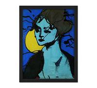 Wee Blue Coo Delanghe Priestess Of The Moon Artwork Framed Wall Art Print 18X24 Inch