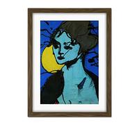 Wee Blue Coo Delanghe Priestess Of The Moon Artwork Framed Wall Art Print 18X24 Inch