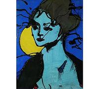 Wee Blue Coo Delanghe Priestess Of The Moon Unframed Art Print Poster Wall Decor 12X16 Inch