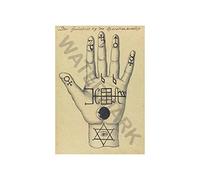 Wee Blue Coo Demons Magic 1775 Hand Symbols Wall Art Wall Art Print