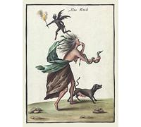 Wee Blue Coo Demons Magic 1775 Witch Art Print Poster Wall Decor 12X16 Inch