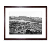 Wee Blue Coo Derwentwater And Keswick Lake District England Old BW Framed Wall Art Print