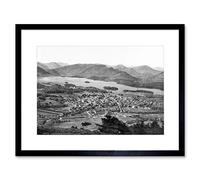 Wee Blue Coo Derwentwater And Keswick Lake District England Old BW Framed Wall Art Print