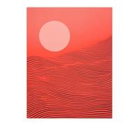 Wee Blue Coo Desert Coral Pink Orange Sunset Abstract Large Wall Art Poster Print Thick Paper 18X24 Inch