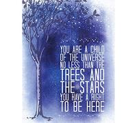 Wee Blue Coo Desiderata Ehrman Child Universe Trees Stars Large Wall Art Poster Print Thick Paper 18X24 Inch