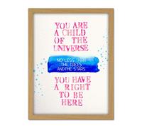 Wee Blue Coo Desiderata Ehrman Snippet Right To Be Here Artwork Framed Wall Art Print 18X24 Inch