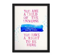Wee Blue Coo Desiderata Ehrman Snippet Right To Be Here Artwork Framed Wall Art Print 18X24 Inch