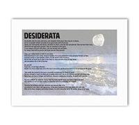 Wee Blue Coo Desiderata EHRMANN GO PLACIDLY AMID Noise Haste Poster Typography Quote Canvas