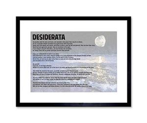 Wee Blue Coo Desiderata Ehrmann Go Placidly Amid Noise Haste Quote Framed Wall Art Print