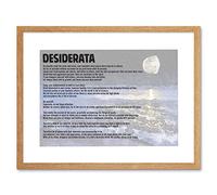 Wee Blue Coo Desiderata Ehrmann Go Placidly Amid Noise Quote Picture Framed Wall Art Print