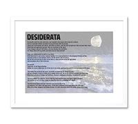 Wee Blue Coo Desiderata Ehrmann Go Placidly Amid Noise Quote Picture Framed Wall Art Print