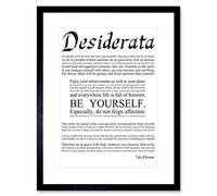 Wee Blue Coo Desiderata Ehrmann Go Placidly Amid Yourself Quote Framed Print Picture F12X270