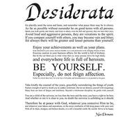 Wee Blue Coo Desiderata Ehrmann Go Placidly Amid Yourself Quote Typography Art Print Poster Wall Decor 12X16 Inch