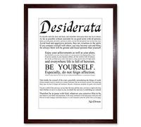 Wee Blue Coo Desiderata Ehrmann Placidly Amid Yourself Quote Framed Wall Art Print